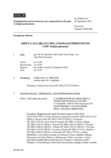 Giornale della 1391a Seduta allargata del Consiglio permanente
