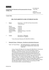 Journal der 1381. Plenarsitzung des Ständigen Rates 