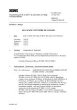 Journal de la 1383ème séance plénière du Conseil