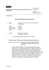 Journal der 1384. Plenarsitzung des Ständigen Rates 