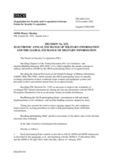 Forum for Security Co-operation Decision No. 2/22