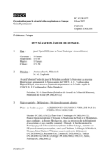 Journal de la 1377ème séance plénière du Conseil