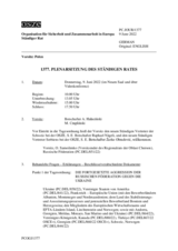 Journal der 1377. Plenarsitzung des Ständigen Rates 