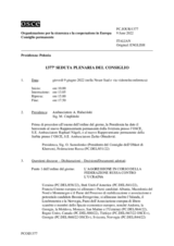 Giornale della 1377a Seduta plenaria del Consiglio permanente