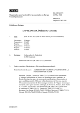 Journal de la 1375ème séance plénière du Conseil