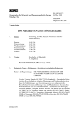 Journal der 1375. Plenarsitzung des Ständigen Rates 