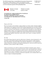 Statement by the Delegation of Canada on the Russian Federation’s ongoing aggression against Ukraine