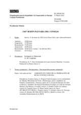 Diario de la 1365ª Sesión plenaria del Consejo Permanente 