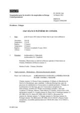 Journal de la 1364ème séance plénière du Conseil