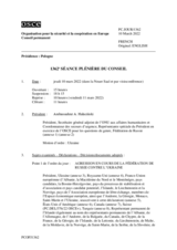 Journal de la 1362ème séance plénière du Conseil
