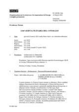 Giornale della 1364a Seduta plenaria del Consiglio permanente