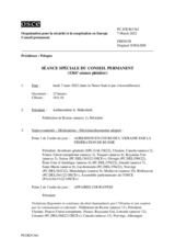 Journal de la 1361ème séance spéciale du Conseil permanent