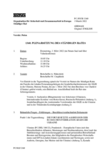 Journal der 1360. Plenarsitzung des Ständigen Rates 