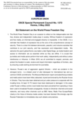 Statement by the French EU Presidency on the World Press Freedom Day