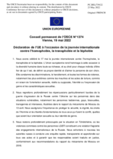 Déclaration de l’UE à l’occasion de la journée internationale contre l’homophobie, la transphobie et la biphobie