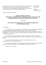 Procedural comments by the Delegation of the Russian Federation