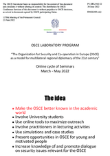 Statement by the Delegation of Italy on the OSCE Lab for Italian Universities, organized by the Permanent Mission of Italy to the OSCE