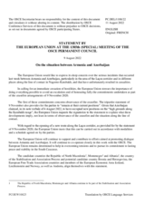 Statement by the Czech EU Presidency on reports of intensive fighting around Nagorno-Karabakh