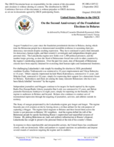 Statement by the Delegation of the United States of America on the second anniversary of the fraudulent presidential election in Belarus