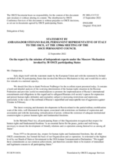 Statement by the Delegation of Italy on the Moscow Mechanism invoked by 38 OSCE participating states