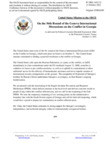 Statement by the Delegation of the United States of America on the 56th round of the Geneva International Discussions, held on 5 October 2022