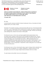 Statement by the Delegation of Canada, also on behalf of several delegations, on the International Day of the Girl Child, observed on 11 October 2022