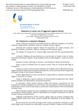 Statement by the Delegation of Ukraine on the Russian Federation’s ongoing aggression against Ukraine