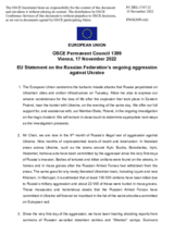 Statement by the Czech EU Presidency on the Russian Federation’s ongoing aggression against Ukraine