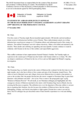 Statement by the Delegation of Canada on the Russian Federation’s ongoing aggression against Ukraine