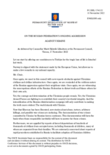 Statement by the Delegation of Norway on the Russian Federation’s ongoing aggression against Ukraine