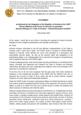 Statement by the Delegation of Armenia on "Code of Conduct Annual Discussion Revisited"
