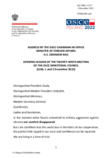 Statement by H.E. Zbigniew Rau, Chairman-in-Office