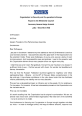 Report to the Ministerial Council by the OSCE Secretary General Helga Maria Schmid