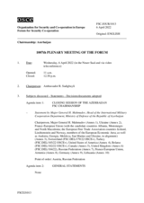Journal of the 1007th Plenary Meeting of the Forum for Security Co-operation