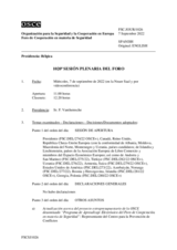 Diario de la 1020ª Sesión plenaria del Foro de Cooperación en materia de Seguridad 