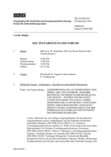 Journal der 1023. Plenarsitzung des Forums