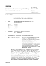 Giornale della 1023a Seduta plenaria del Foro di cooperazione per la sicurezza