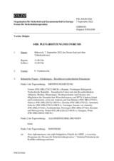 Journal der 1020. Plenarsitzung des Forums