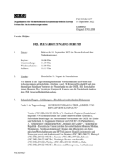 Journal der 1021. Plenarsitzung des Forums