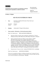 Journal de la 1022ème séance plénière du Forum