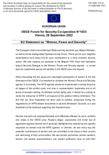 Statement by the Czech EU Presidency on the high-level security dialogue "Full, equal and meaningful participation of women demystified"
