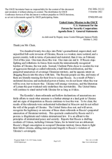 Statement by the Delegation of the United States of America on the Russian war of aggression against Ukraine