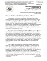 Statement by the Delegation of the United States of America on the Russian war of aggression against Ukraine