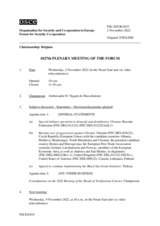 Journal of the 1027th Plenary Meeting of the Forum for Security Co-operation