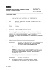 Journal of the 1029th Plenary Meeting of the Forum for Security Co-operation
