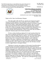 Statement by the Delegation of the United States of America on the Russian war of aggression against Ukraine