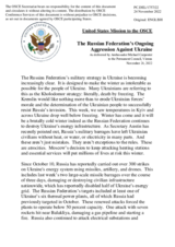 Statement by the Delegation of the United States of America on the Russian Federation’s ongoing aggression against Ukraine