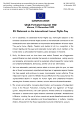 Statement by the Czech EU Presidency on the International Human Rights Day, observed on 10 December 2022