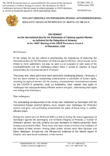 Statement by the Delegation of Armenia on the International Day for the Elimination of Violence against Women, observed on 25 November 2022