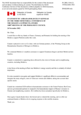 Statement by the Delegation of Canada on the Third ministerial conference of the Moldova Support Platform, held in Paris on 21 November 2022